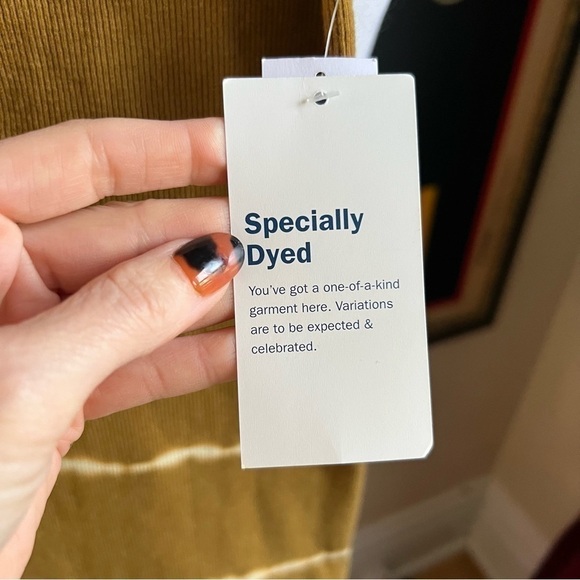 Old Navy Tannish Beige/White/Cream Tie Dyed Button Down Henley Style Ribbed Tank - Picture 3 of 7